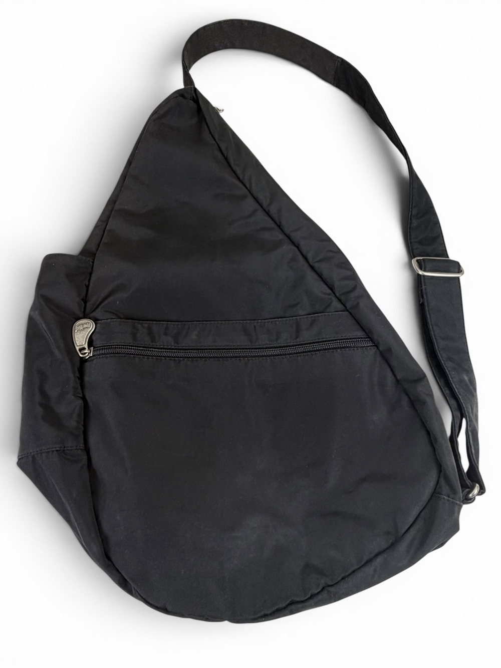 AmeriBag Healthy Back Bag Black Nylon Sling Shoulder Bag Travel